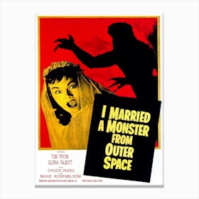 Movie Poster, I Married Monster From Outer Space Canvas Print