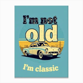 Retro Classic Car Poster 2 Canvas Print