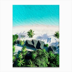 Aerial View Of A Tropical Beach Canvas Print