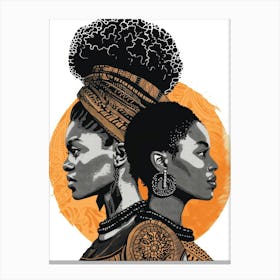 Two African Women 5 Canvas Print