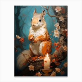 Squirrel In The Forest Canvas Print