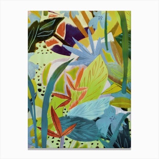 Jungle Collage Painting Canvas Print