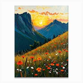 Sunset In The Mountains 38 Canvas Print