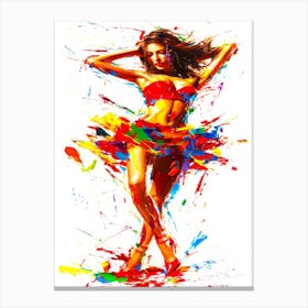 Fashion Model Female - Colorful Poser Canvas Print
