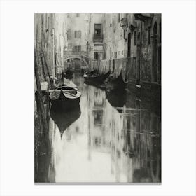 A Venetian Canal, Alfred Stieglitz Canvas Print