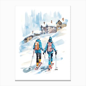 Andermatt   Switzerland Ski Resort Illustration 0 Canvas Print