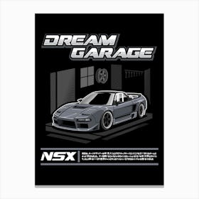 Honda NSX Grey Canvas Print