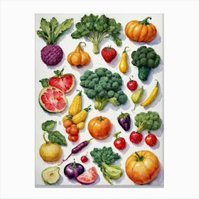 Fruits And Vegetables 1 Canvas Print