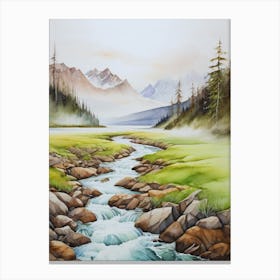 Stream In The Mountains.8 Canvas Print