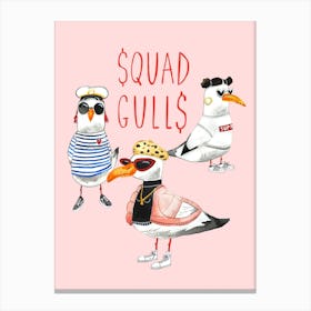 Squad Gulls Canvas Print