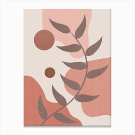 Calming Abstract Painting in Warm Terracotta Tones Canvas Print