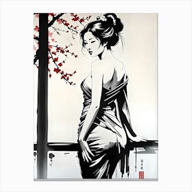 Traditional Geisha Art 1 Canvas Print