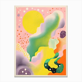 Abstract Landscape Risograph Style Canvas Print