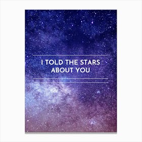 Stars And Me Canvas Print