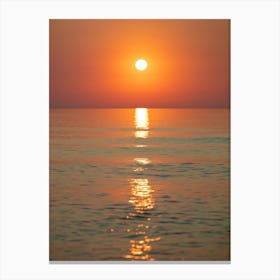 Sunset Over The Sea Canvas Print