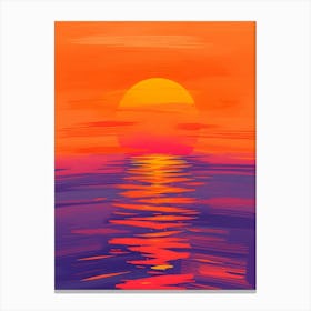 Sunset Over The Ocean 31 Canvas Print