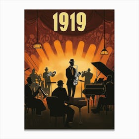 Aihrgdesign A Retro Poster Of A Lively 1919 Jazz Club Featuri F794803e 6814 4cb9 A4fe 8dc2af6178c1 2 Canvas Print