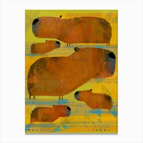 Capybaras Canvas Print