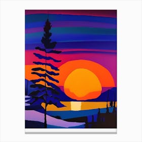 Icy Sunset Canvas Print