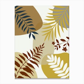 Abstract Fern Leaves 2 Canvas Print