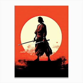 Elegant Samurai Reflections Canvas Print