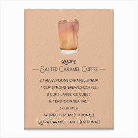 Salted Caramel Coffee Canvas Print