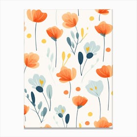 Whispers of Poppies: Elegant Floral Poster Print Canvas Print