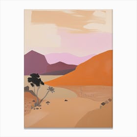 Syrian Desert   Middle East, Contemporary Abstract Illustration 1 Canvas Print