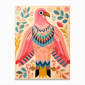 Pink Scandi Golden Eagle 1 Canvas Print