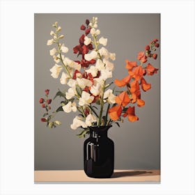 Bouquet Of Toadflax Flowers, Autumn Fall Florals Painting 1 Canvas Print