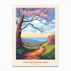 The Cleveland Way England Hike Poster Canvas Print
