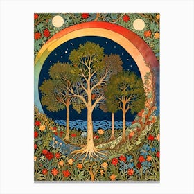 William Morris Print Tree Of Life 1 Canvas Print