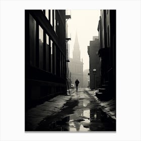 Boston, Black And White Analogue Photograph 3 Canvas Print