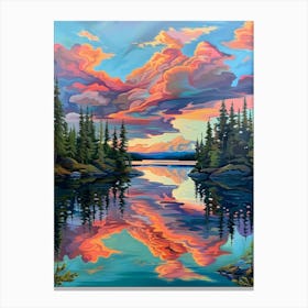 Sunset Reflected Canvas Print