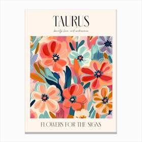 Flowers For The Signs Taurus 2 Zodiac Sign Canvas Print