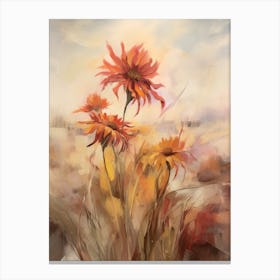 Fall Flower Painting Gaillardia 4 Canvas Print