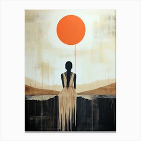 Sacred Sunlit Dance, Boho Art Style Canvas Print