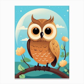 Baby Animal Illustration  Owl 2 Canvas Print