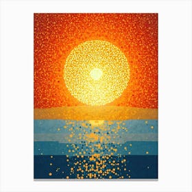 Sunset Over The Ocean Canvas Print