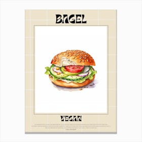 Vegan Bagel 3 Canvas Print