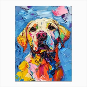 Abstract Dog Art Colourful Labrador Canvas Print
