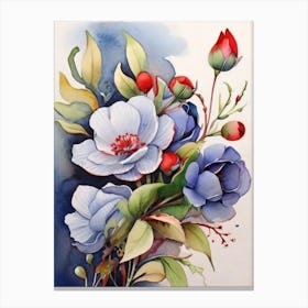 Blue Flowers Canvas Print