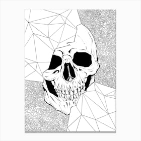 Skull With Triangles Canvas Print