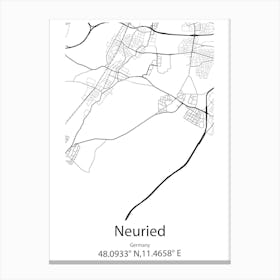 Neuried,Germany Minimalist Map Canvas Print