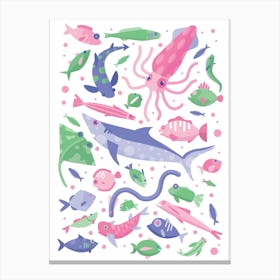 Sea life Print Canvas Print