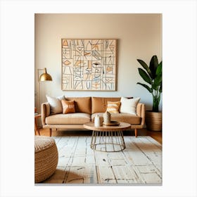 Modern Living Room 1 Canvas Print