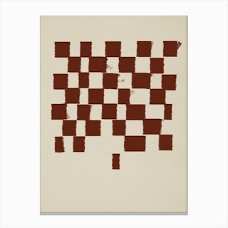 Checkers Brown Canvas Print