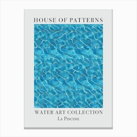 House Of Patterns La Piscine Water 26 Canvas Print