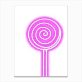 Neon Lollipop Canvas Print