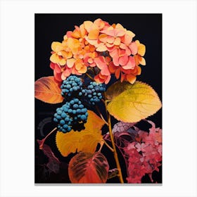 Surreal Florals Hydrangea 1 Flower Painting Canvas Print